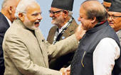 Modi, Sharif break ice with handshake in Nepal