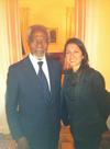 Mandip with Kofi Annan