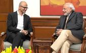 Nadella promises to invest more in India...