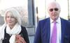 Lord Howard and his wife Sandra arriving at court