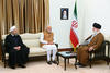 Ayatollah Ali Khamenei meeting with Iranian President Hassan Rouhani and Indian Prime Minister Narendra Modi in Tehran on May 23 2016