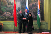 Sushma Swaraj in Moscow with Russian Foreign Minister Sergei Lavrov