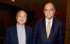 Arun Jaitley and SoftBank CEO Masayoshi Son