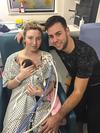Charlotte Szakacs and her husband Attila with their baby Evlyn