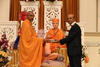 Lord Gadhia  being offered prasad