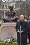 CB Patel, the Chairman of India League, speaking on the occasion