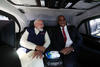 Prime Minister Narendra Modi and President of the Republic of Seychelles, Dr Patrick Herminie in the same car, as they depart from the Airport