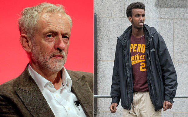 Jeremy Corbyn and Mohamed Dahir