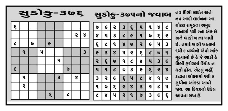 આ સપ્તાહનું સુડોકુ આ સપ્તાહનું સુડોકુ