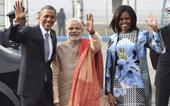 મિશેલ ઓબામાને બનારસી સાડીની ભ