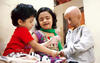 Nihal with siblings