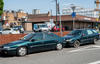 Eastern European migrants sleep in 10 cars