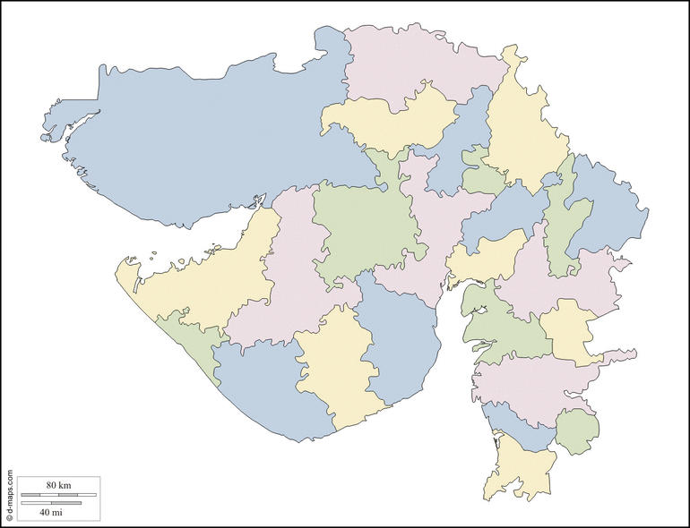 Gujarat map
