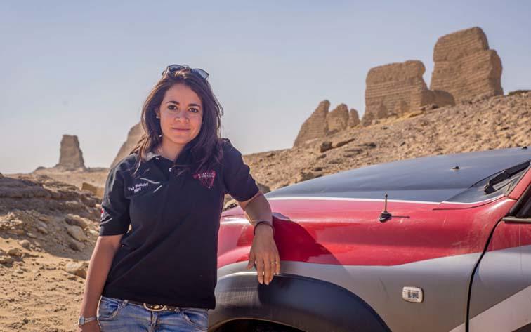 Yara Shalaby desert rally race