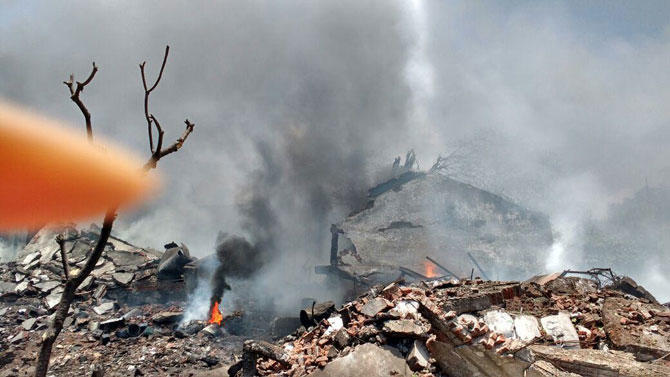 Chemical factory domb-fire