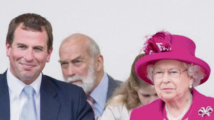 Peter Phillips with the Queen copy