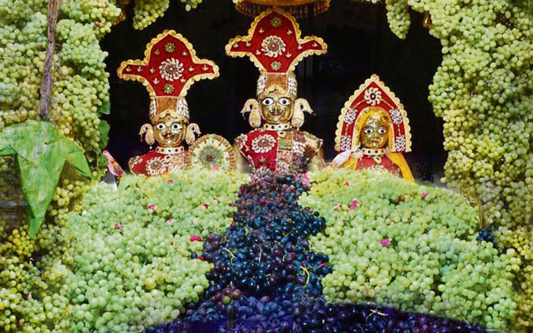 વડતાલ ધામમાં 6 ટન દ્રાક્ષનો અન વડતાલ ધામમાં 6 ટન દ્રાક્ષનો અન