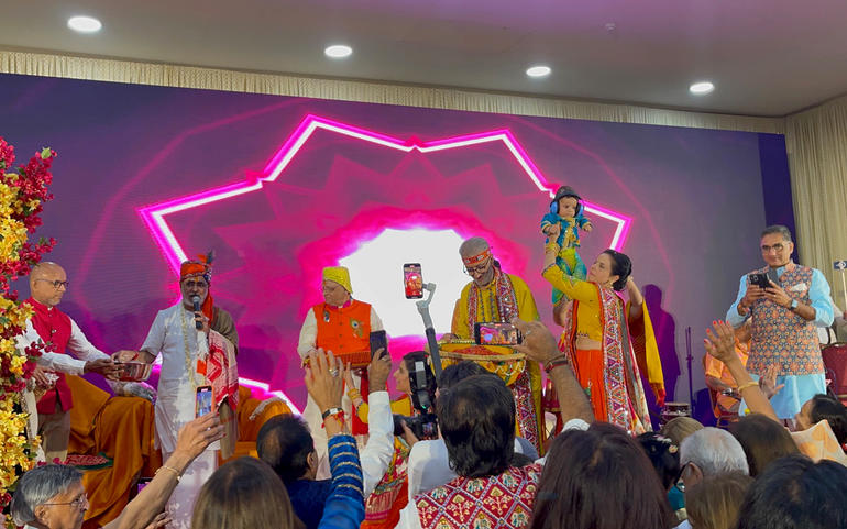 દિતિ-કેતન કોટેચા પરિવાર દ્વારા ધામેચા લોહાણા સેન્ટરમાં જન્માષ્ટમીની ભવ્ય ઉજવણી