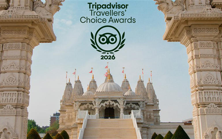 નીસડન ટેમ્પલને ટ્રિપએડવાઈઝર ટ્રાવેલર્સ ચોઈસ એવોર્ડ 