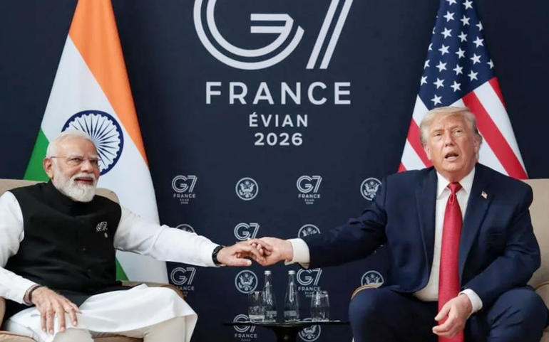 modi and trump at g7
