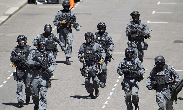 Armed troops on streets of Britain