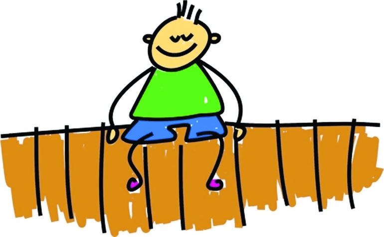 Boy seated