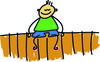 Boy seated