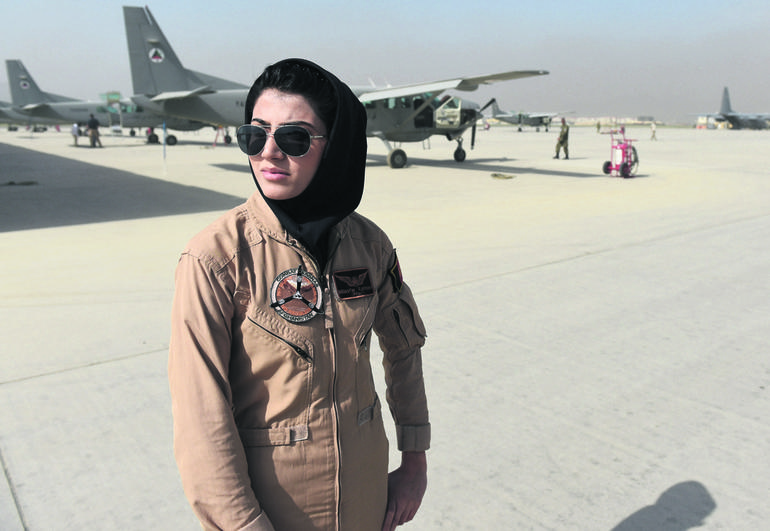 First Afghan female pilot