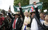 Joanna Lumley with retired Gurkha soldiers in 2009