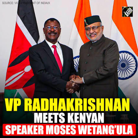 Kenya National Assembly Speaker Moses Wetangula meets Radhakrishan VP India