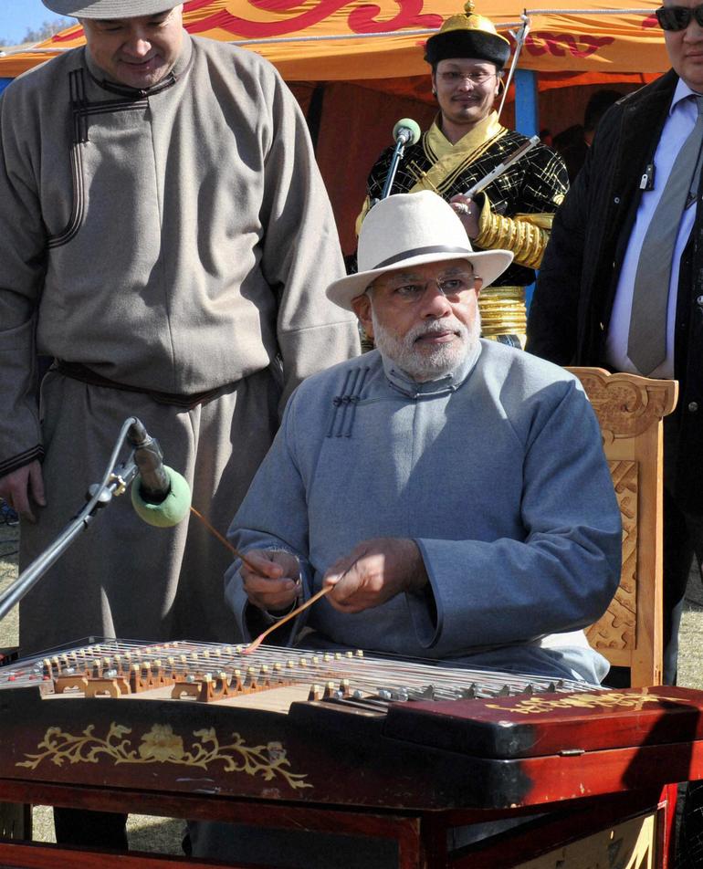 Modi at mongolia 2
