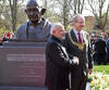 Modi unveiling the bust of Mahatma Gandhi, at Culemannstrasse, in Hannover