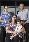 Niksha Patel with her inlaws and baby Tiya Patel