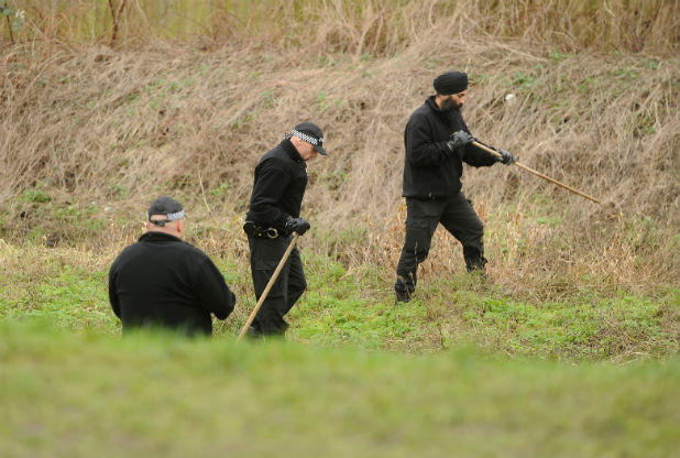 Officers searching