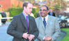 Paul Sabapathy with the Duke Of Cambridge in 2014
