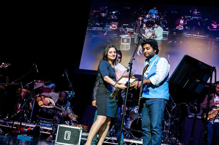 Singer Arijit Singh and NISU President Sanam Arora