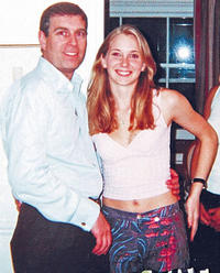 Virginia Roberts  with Prince Andrew
