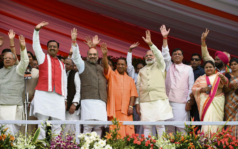 Yogi with Modi
